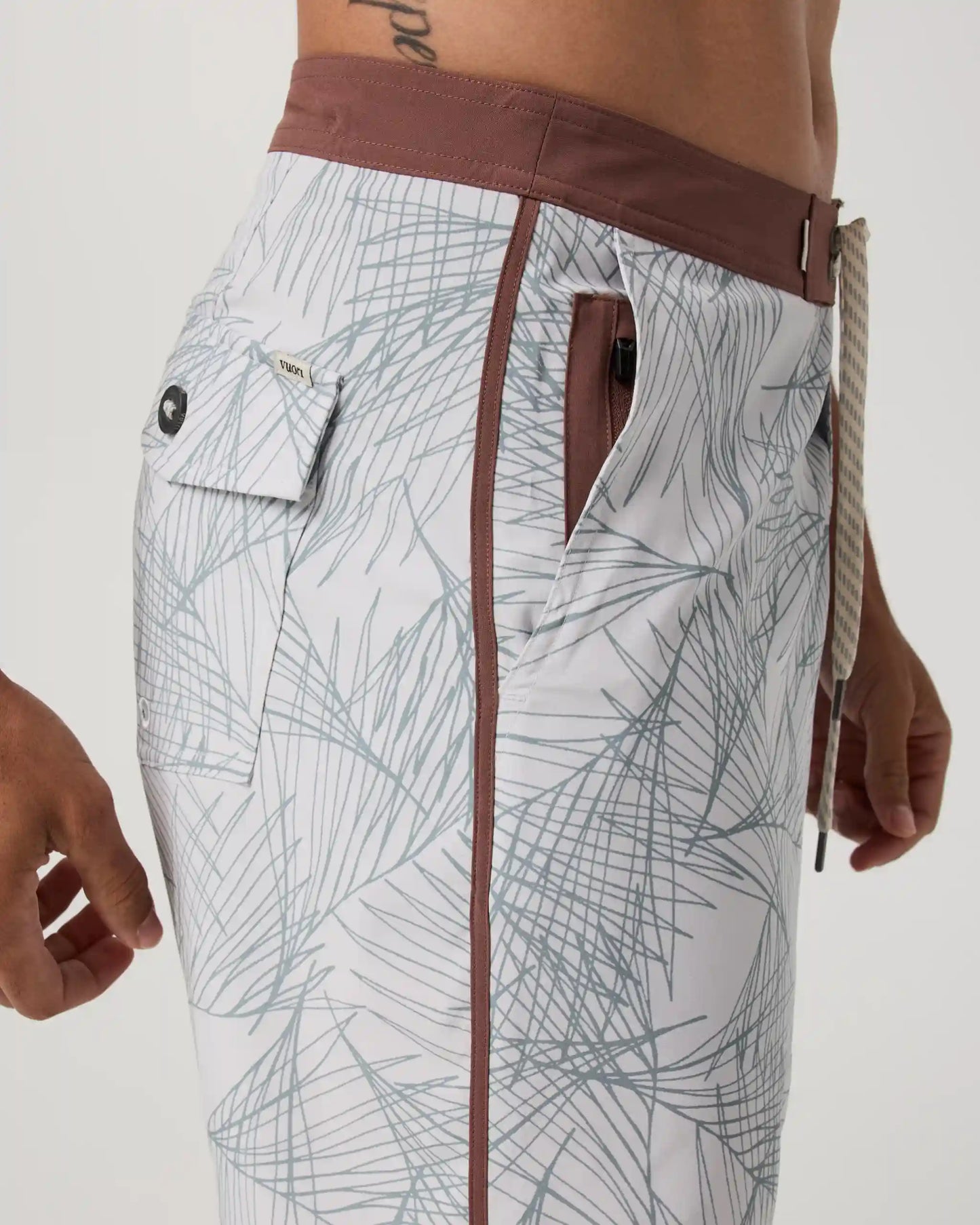 Cruise Boardshort 7" | Misty Blue Palm Shadow