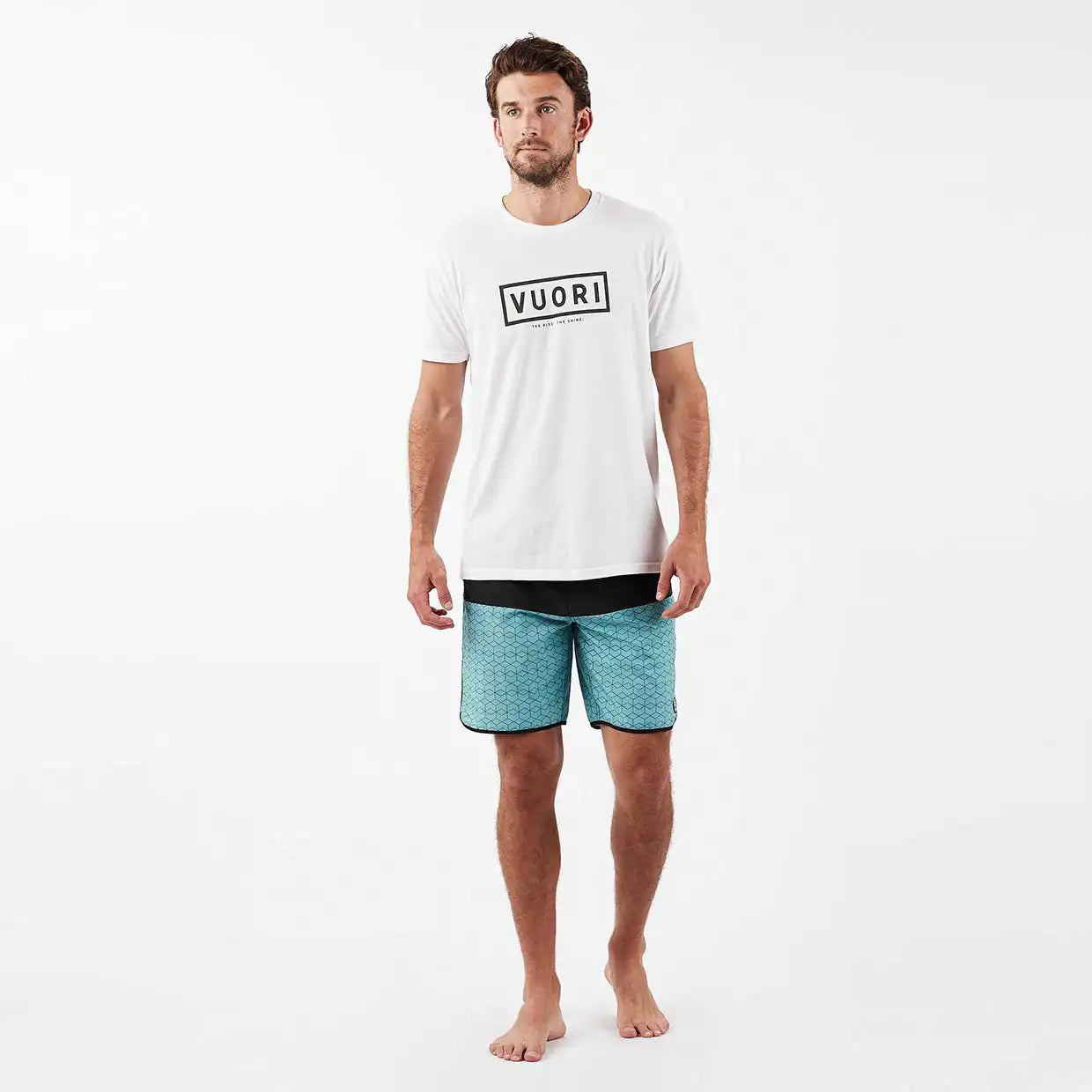 Cruise Boardshort | Glacier Hex Block
