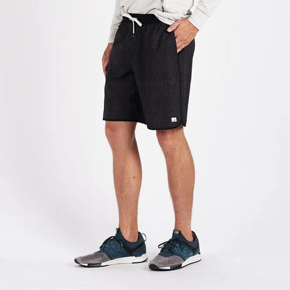 Banks Short Unlined 7" | Black Herringbone Texture