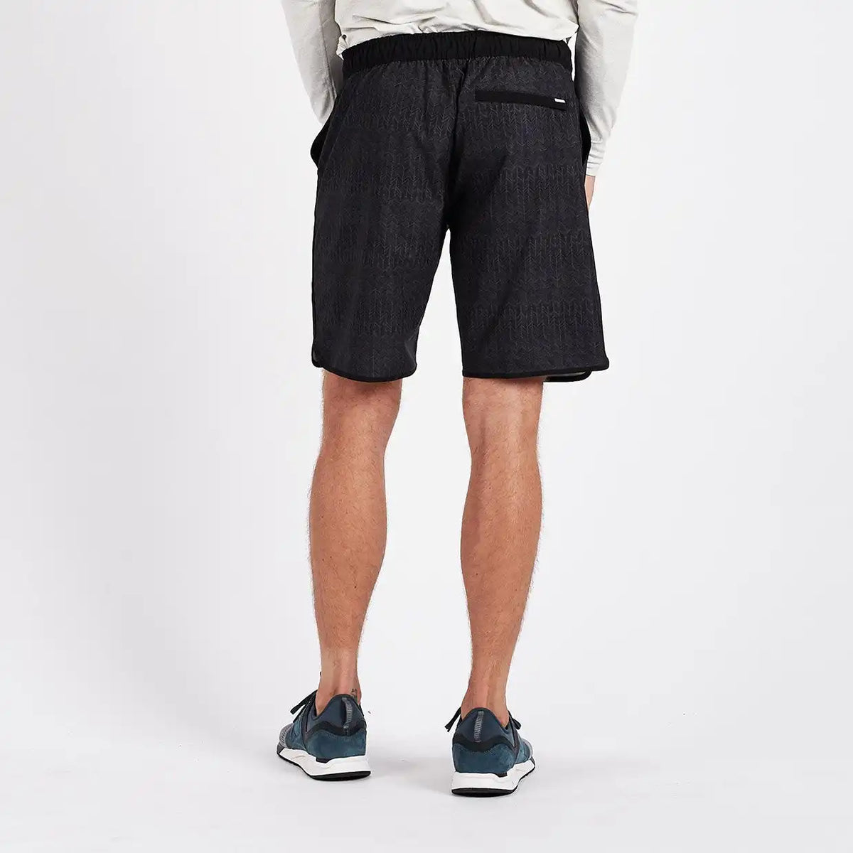Banks Short Unlined 7" | Black Herringbone Texture