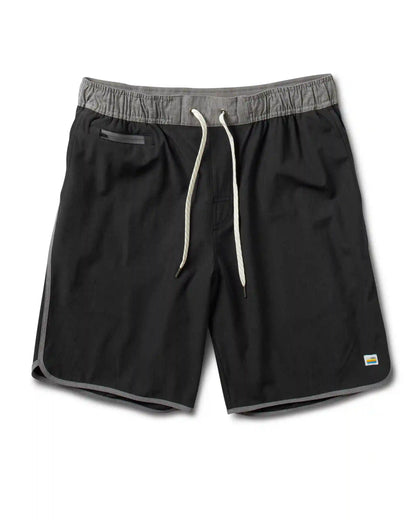 Banks Short Unlined 7" | Black Linen Texture
