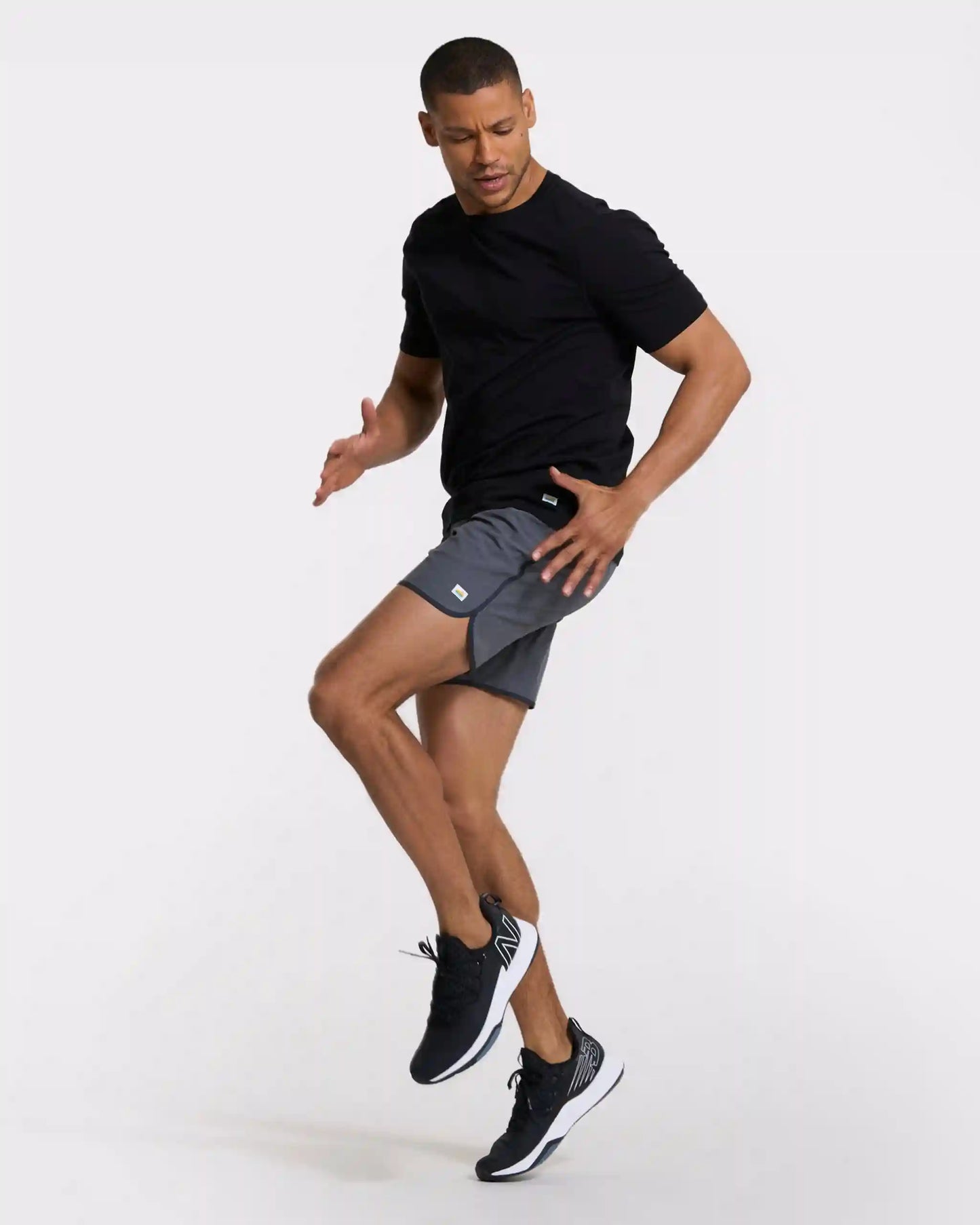 Banks Short Unlined 7" | Charcoal Engineered Stripe