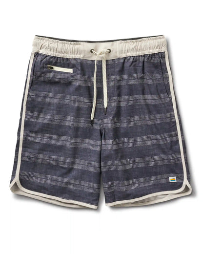 Banks Short Unlined 7" | Charcoal Linen Dot