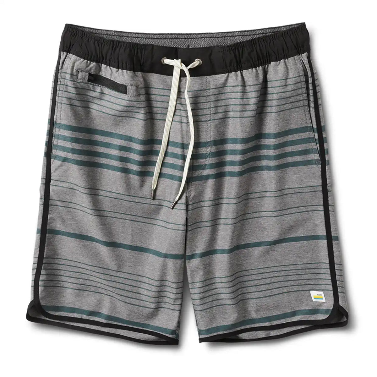 Banks Short Unlined 7" | Grey Texture Canyon Stripe