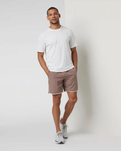 Banks Short Unlined 7" | Clove Linen Texture
