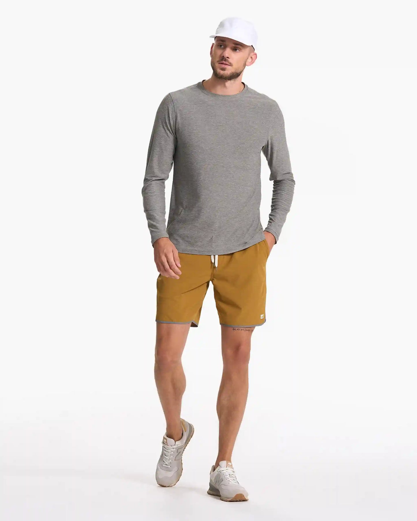 Banks Short Unlined 7" | Dark Golden Slub Stripe