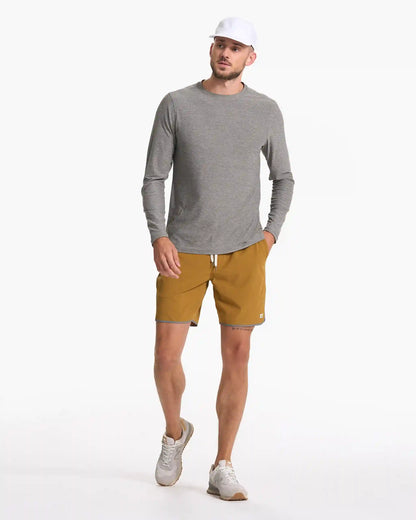 Banks Short Unlined 7" | Dark Golden Slub Stripe