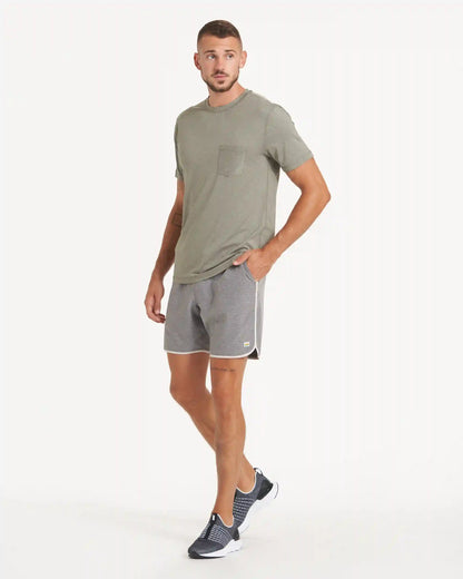 Banks Short Unlined 7" | Grey Engineered Stripe