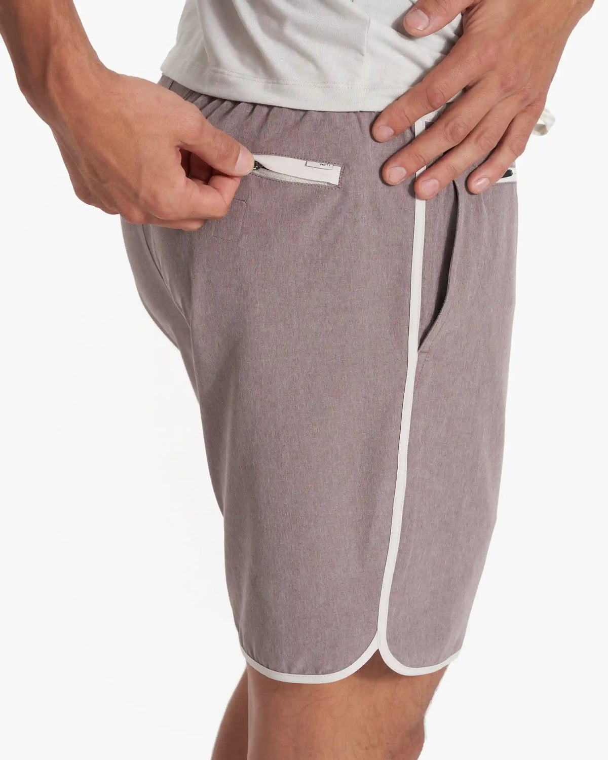 Banks Short Unlined 7" | Hazel Linen Texture