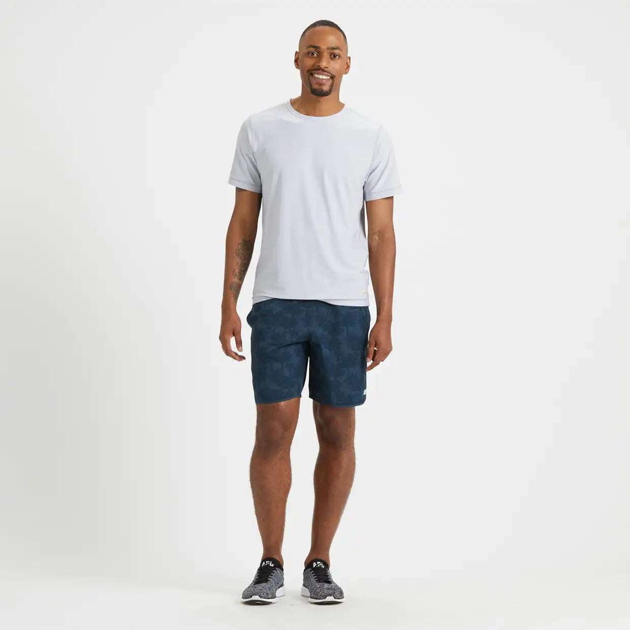 Banks Short Unlined 7" | Indigo Multi Palm