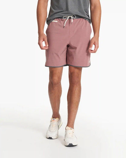 Banks Short Unlined 7" | Marsala Slub Stripe