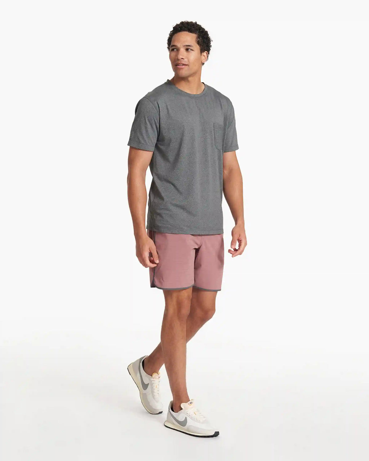 Banks Short Unlined 7" | Marsala Slub Stripe