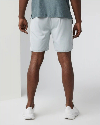 Banks Short Unlined 7" | Sky Grey Linen Texture