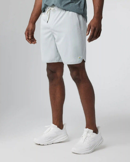 Banks Short Unlined 7" | Sky Grey Linen Texture
