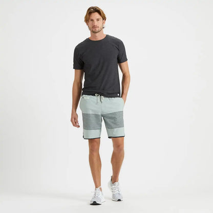 Banks Short Unlined 7" | Sea Glass Linen Texture Stripe