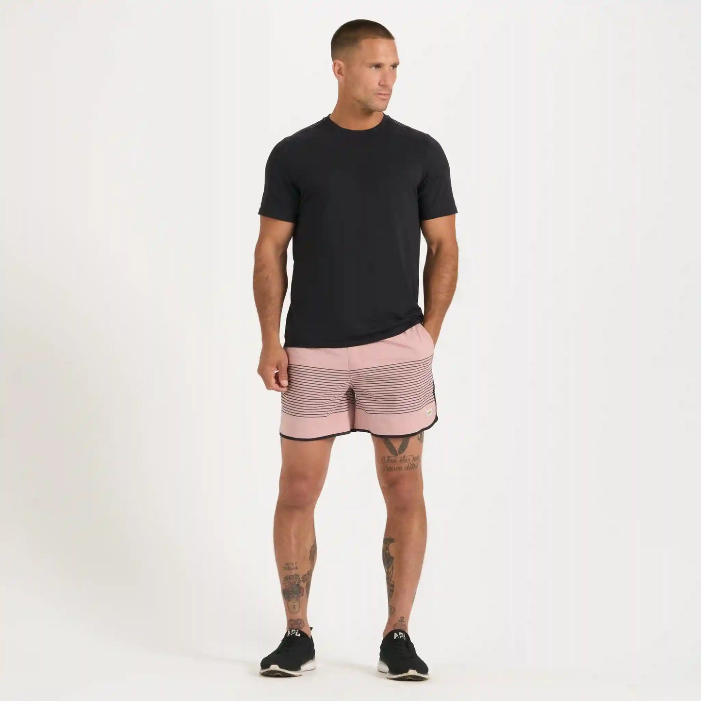 Banks Short Unlined 5" | Burnt Clay Stripe