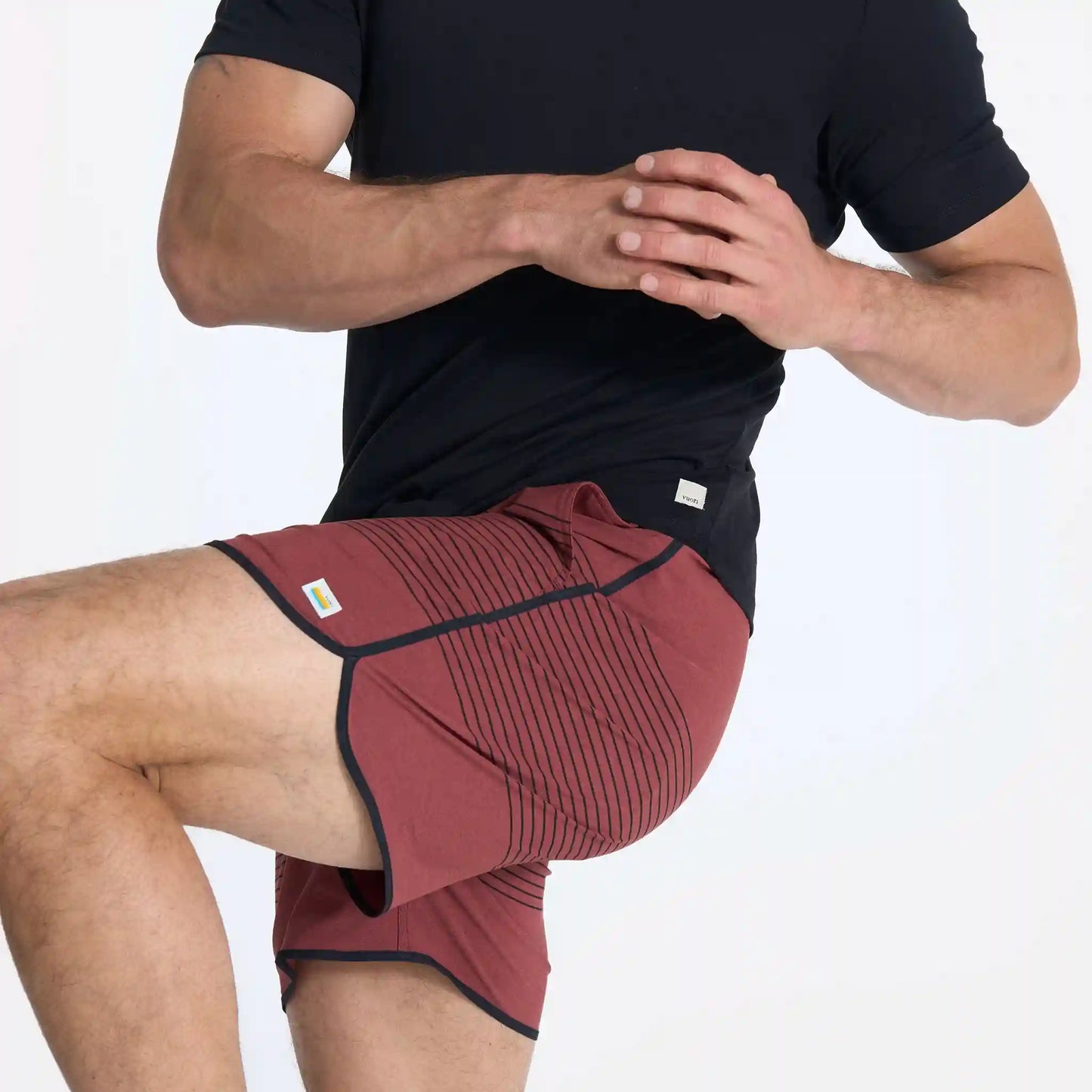 Banks Short Unlined 5" | Currant Stripe