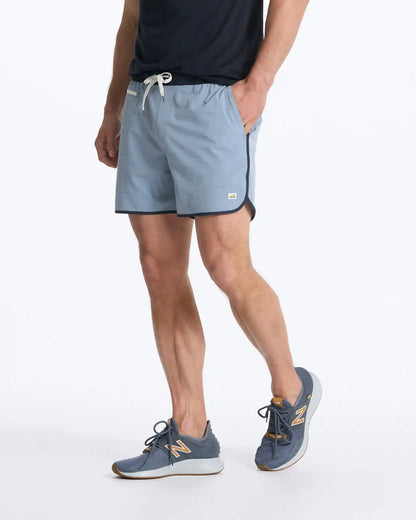 Banks Short Unlined 5" | Light Cloud Slub Stripe