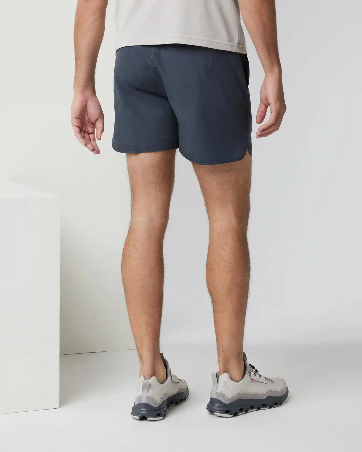 Banks Short Unlined 5" | Navy Linen Texture