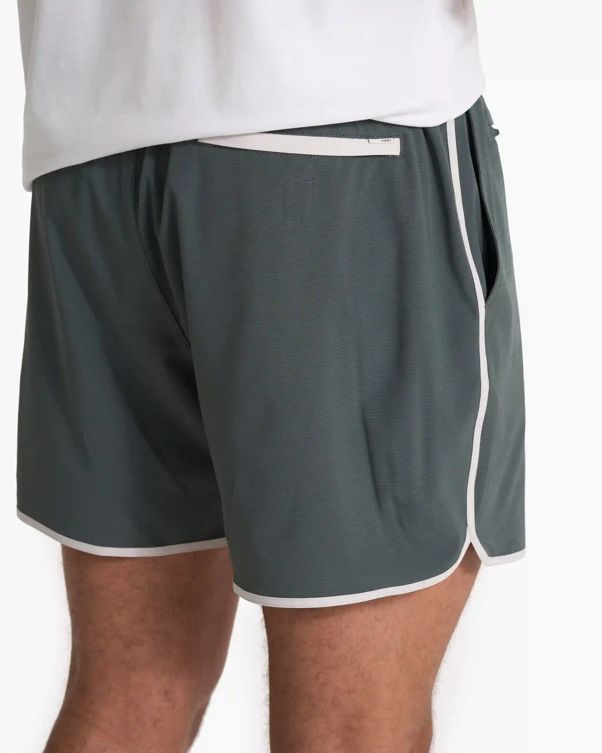 Banks Short Unlined 5" | Smoked Beryl Slub Stripe