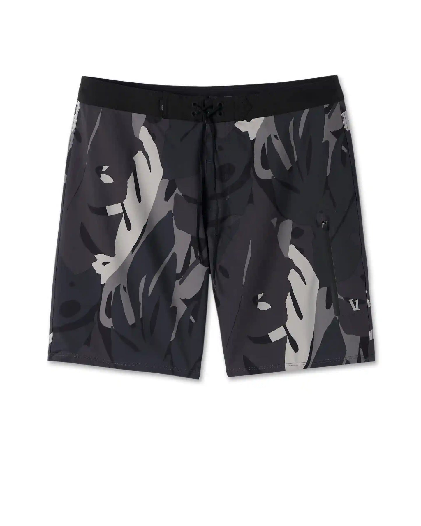 Infinity Boardshort | Charcoal Leaves
