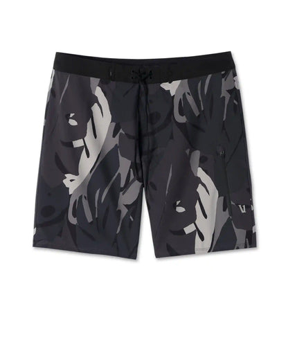 Infinity Boardshort | Charcoal Leaves