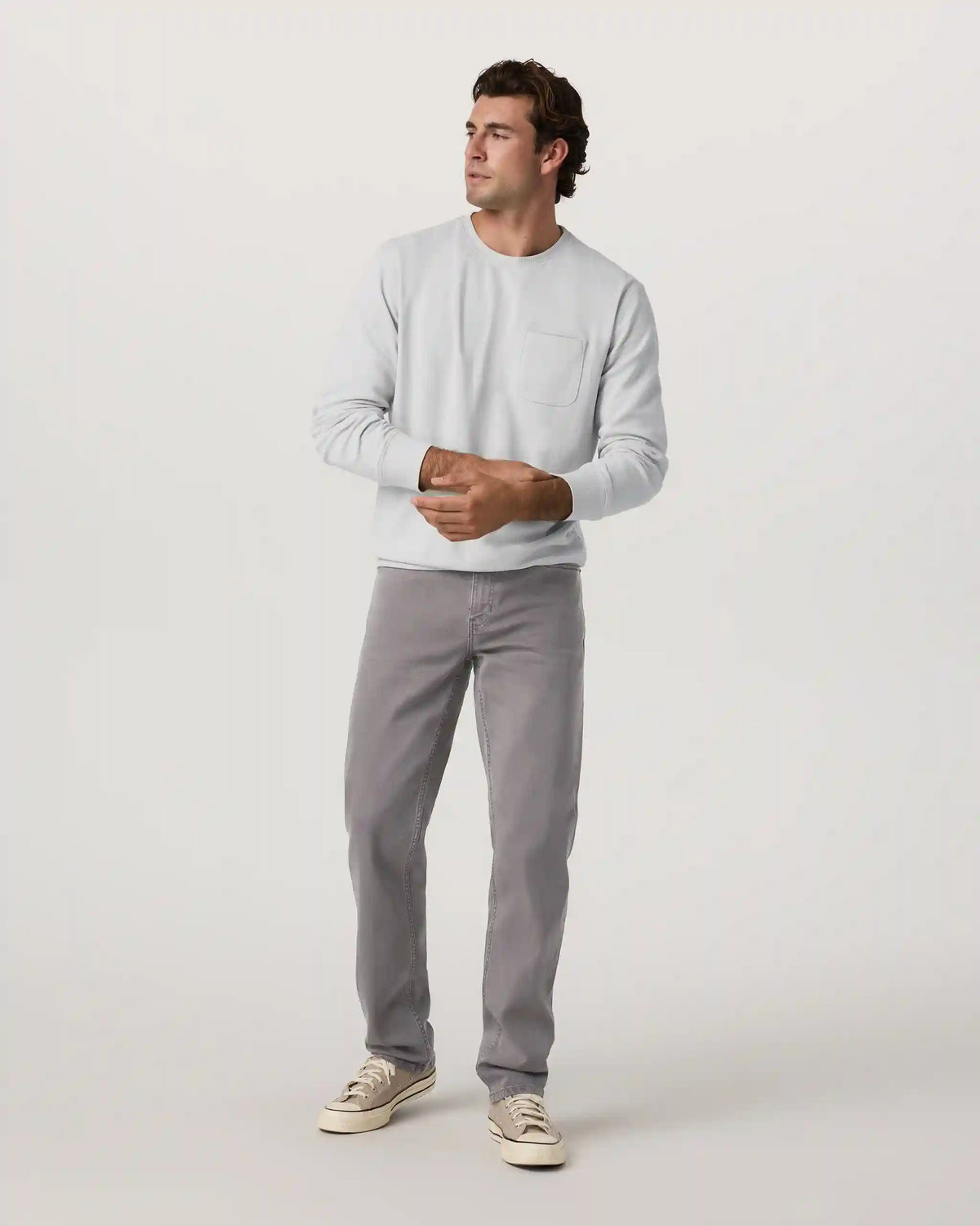 Benton Stretch Twill Pant Classic Fit 32" | Cavern Grey