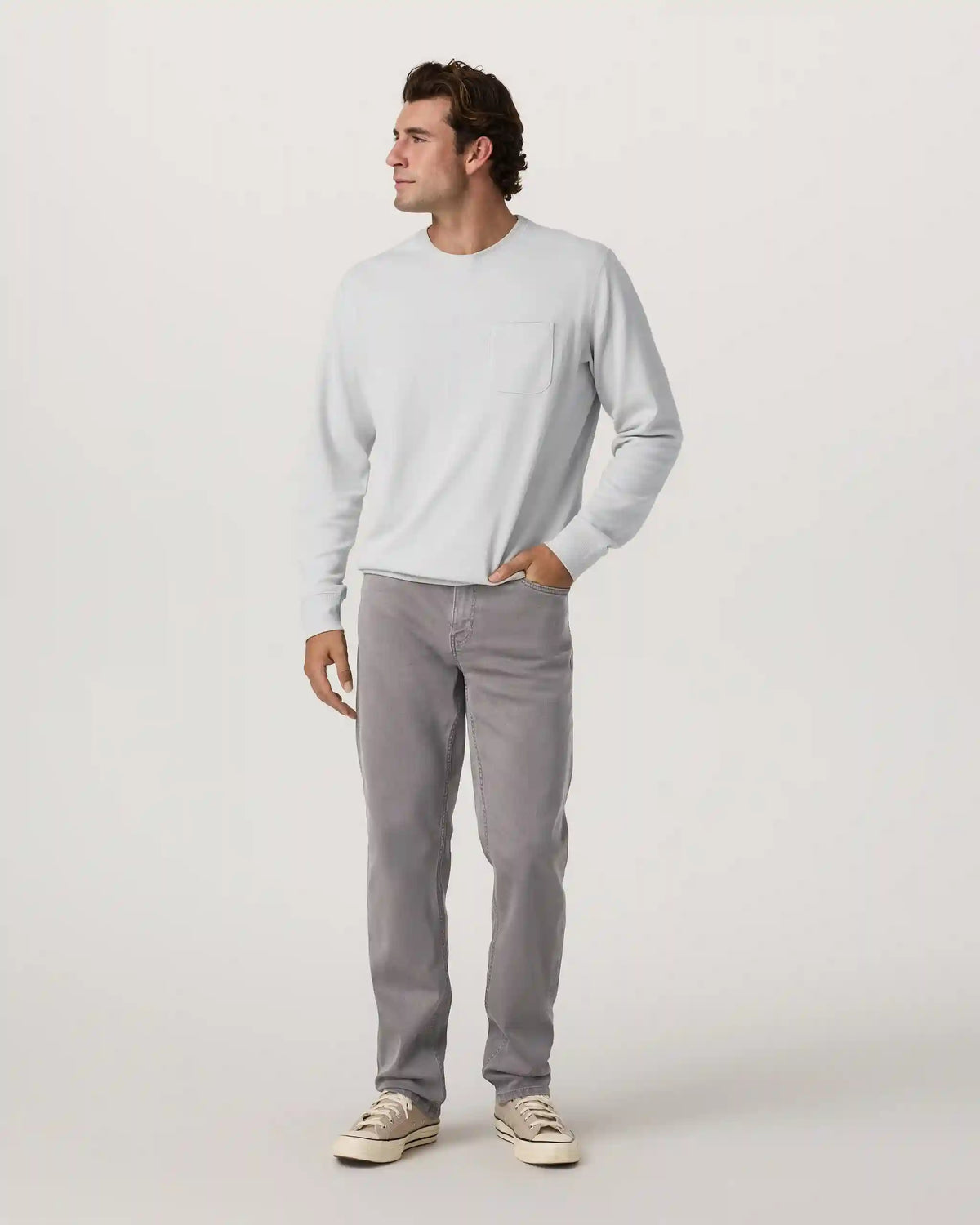 Benton Stretch Twill Pant Classic Fit 30" | Cavern Grey