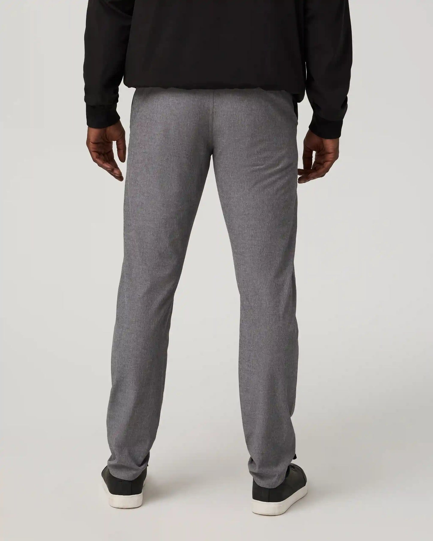 Aim Trouser Athletic Slim Fit 32" | Gull Grey Linen Texture