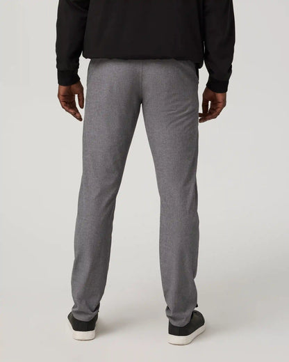 Aim Trouser Athletic Slim Fit 32" | Gull Grey Linen Texture