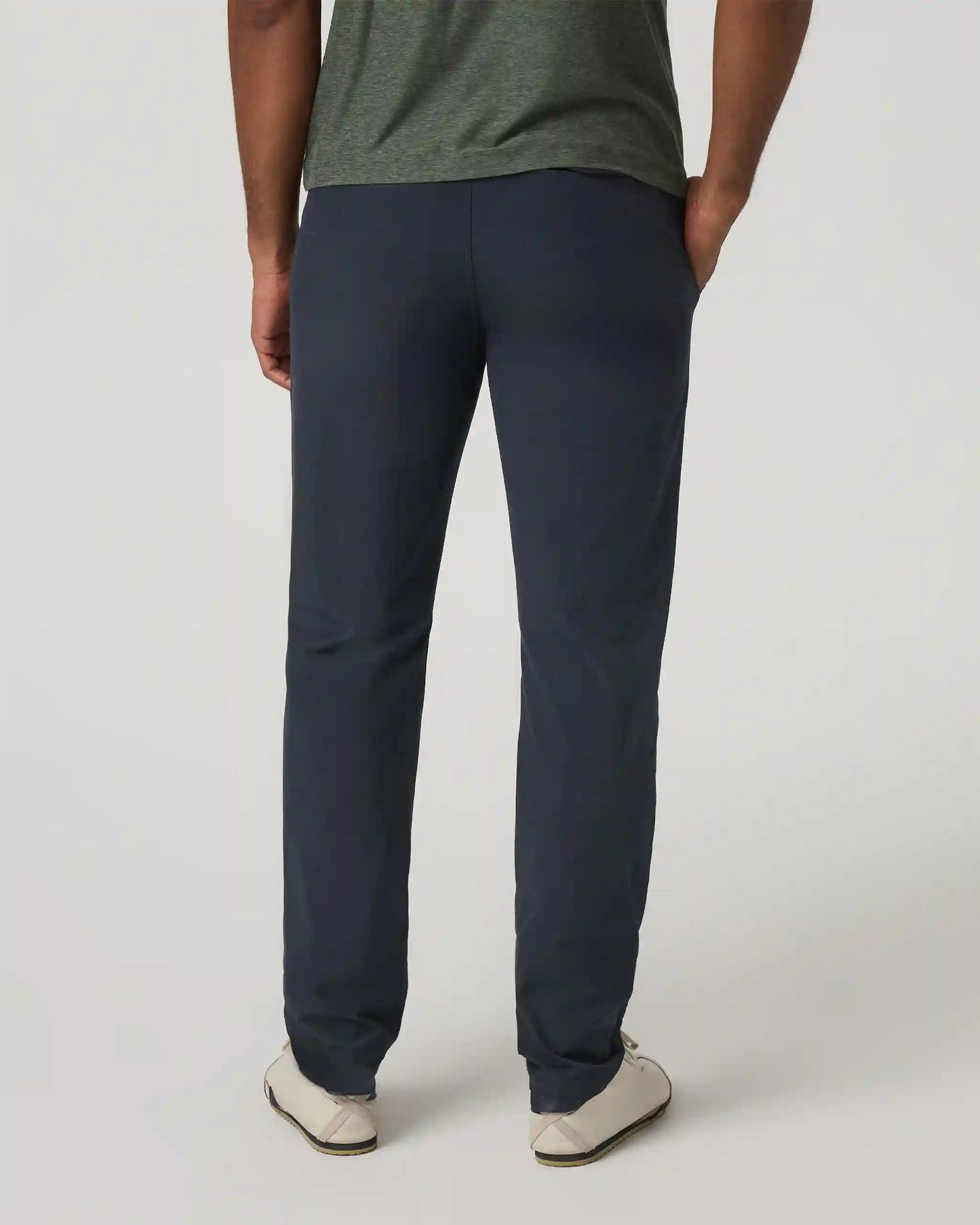 Aim Trouser Athletic Slim Fit 30” | Navy Linen Texture