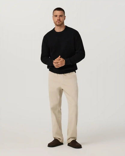 Benton Twill Elastic Waist Pant Relaxed Fit 30" | Limestone