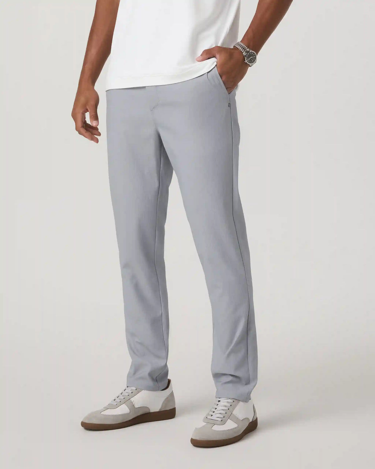 Cascade Tech Chino Pant Athletic Slim Fit 32" | Heather Grey