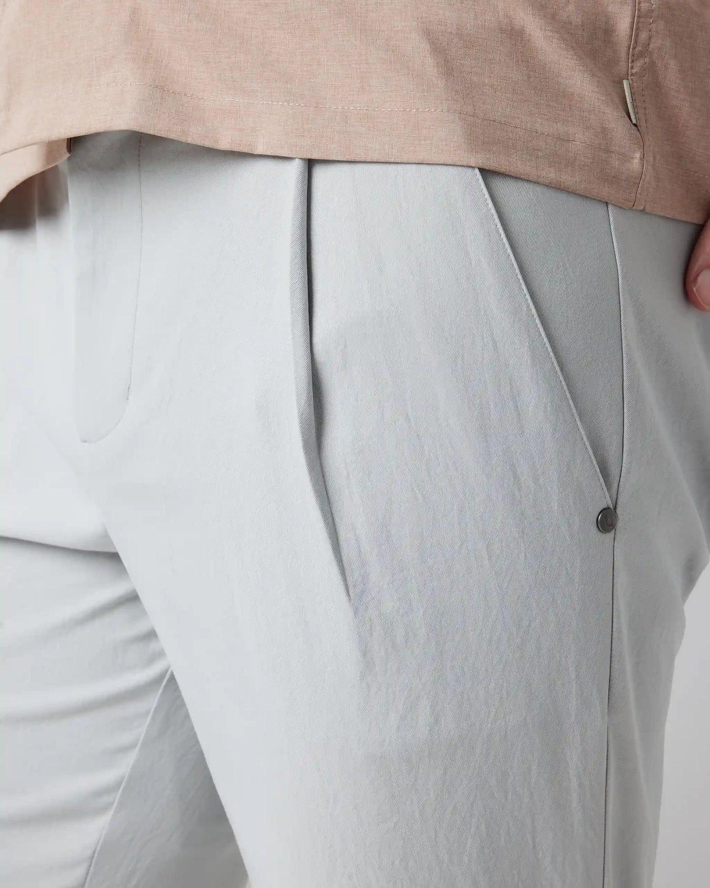 Cascade Elastic Waist Trouser | Sky Grey