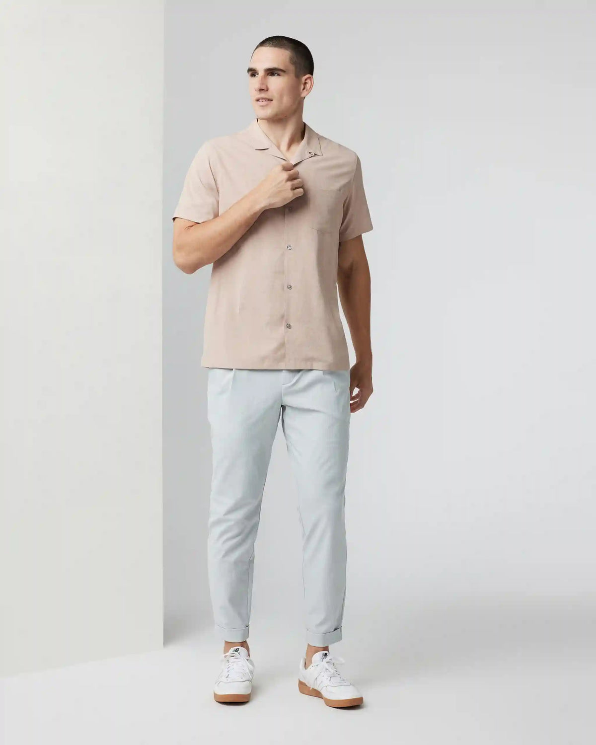 Cascade Elastic Waist Trouser | Sky Grey