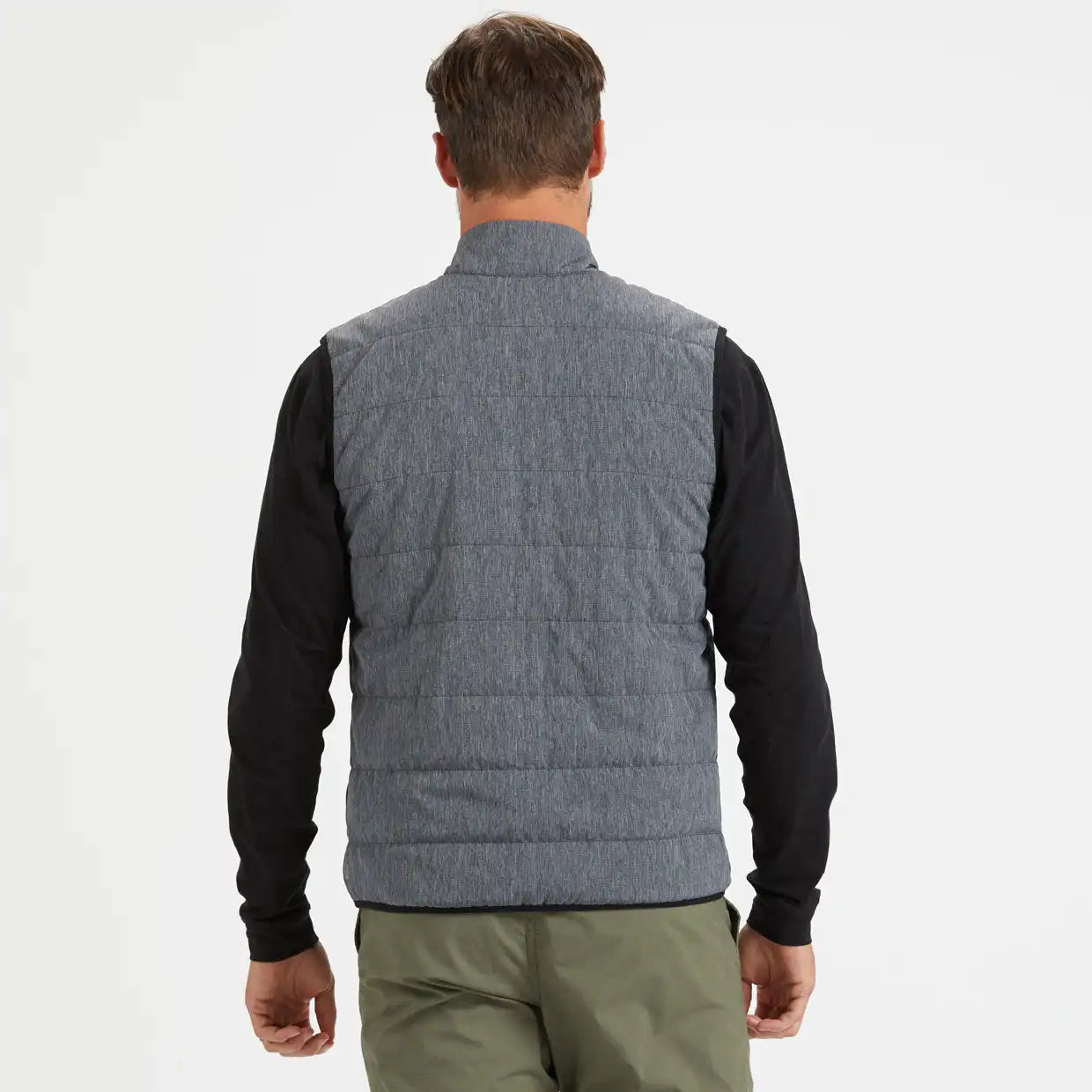 Atlantic Vest | Black Linen Texture