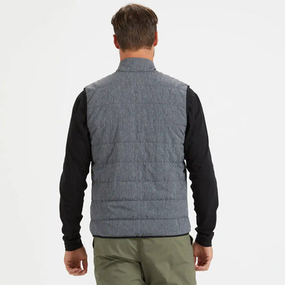 Atlantic Vest | Black Linen Texture
