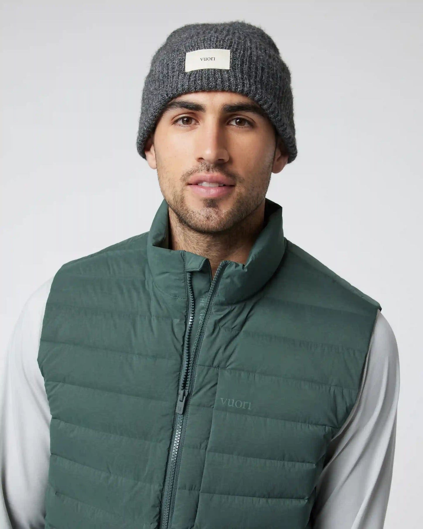 Label Beanie | Charcoal Heather