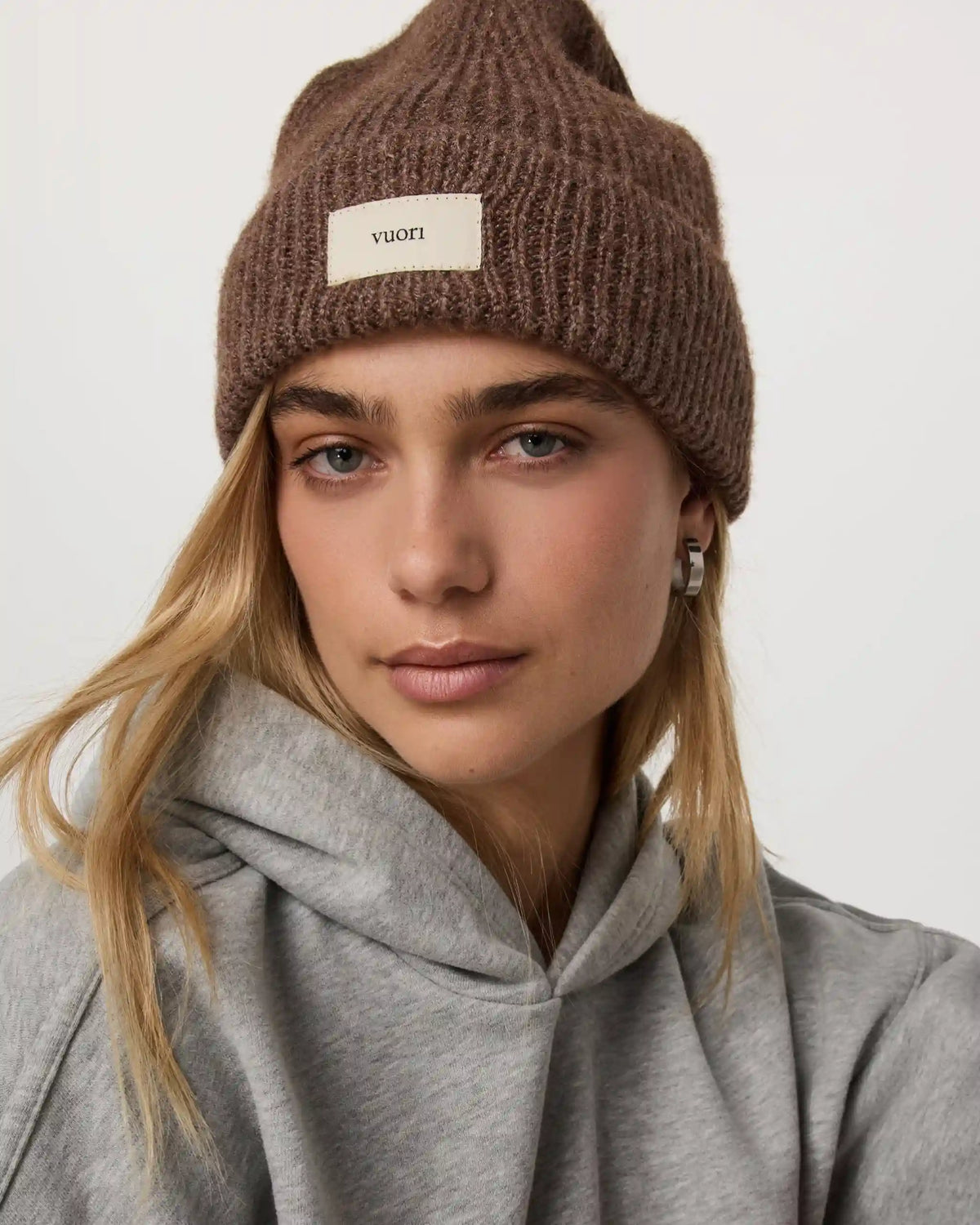 Label Beanie | Nutmeg Heather