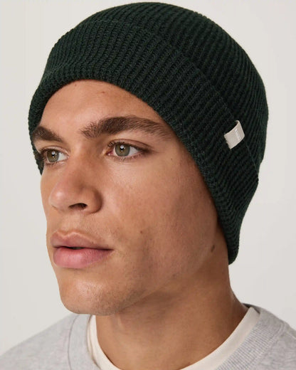 Alpine Waffle Beanie | Evergreen