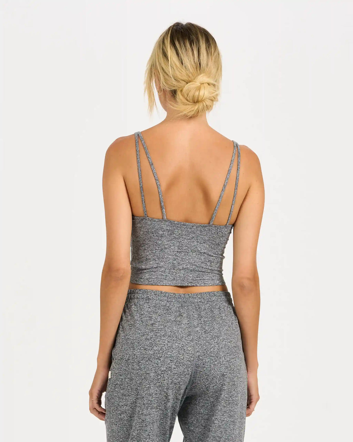Halo Performance Crop | Heather Grey