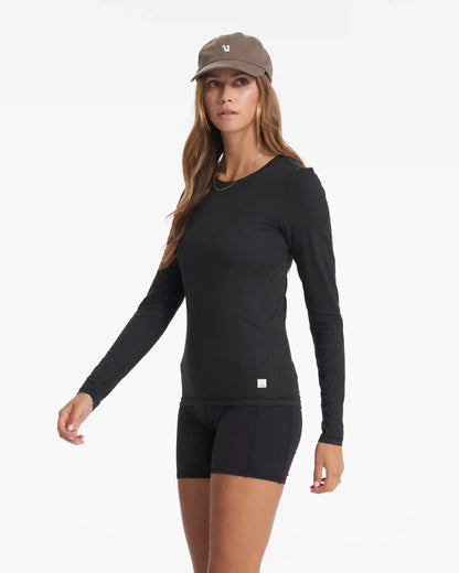 Long-Sleeve Lux Crew | Black Heather