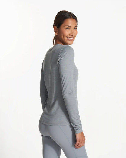 Long Sleeve Lux Crew | Flint Heather