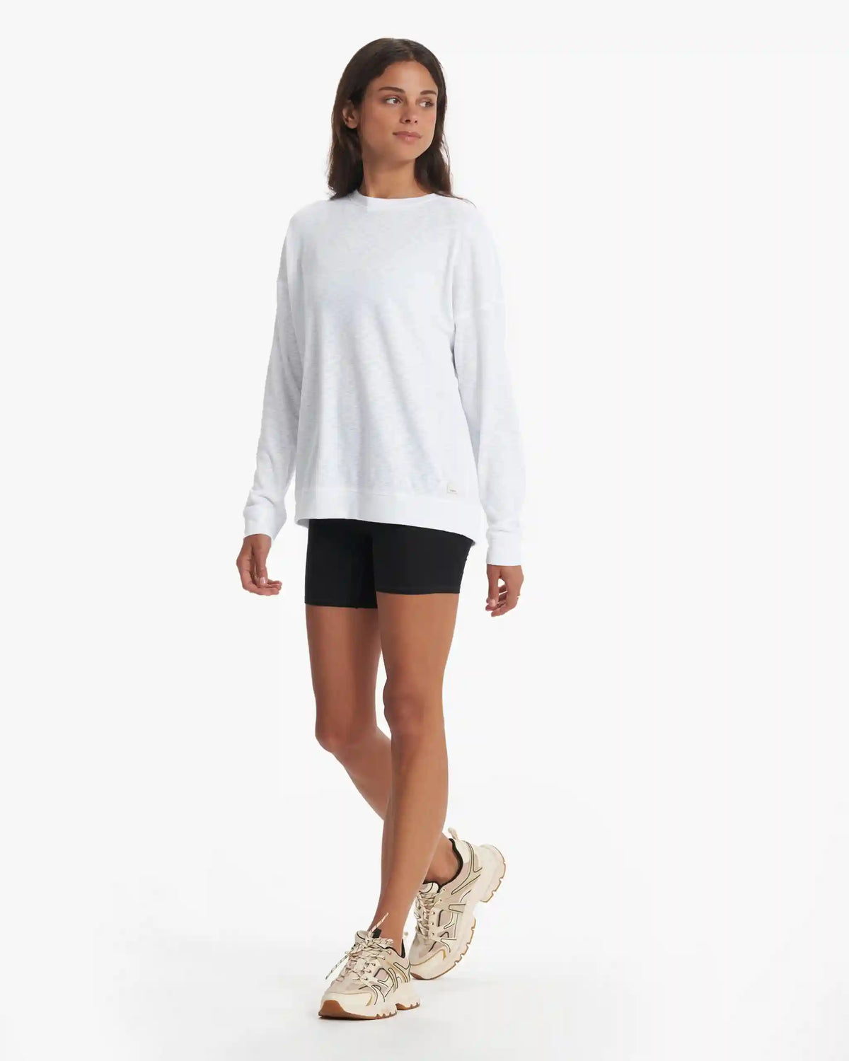 Long-Sleeve Sunrise Crew | White