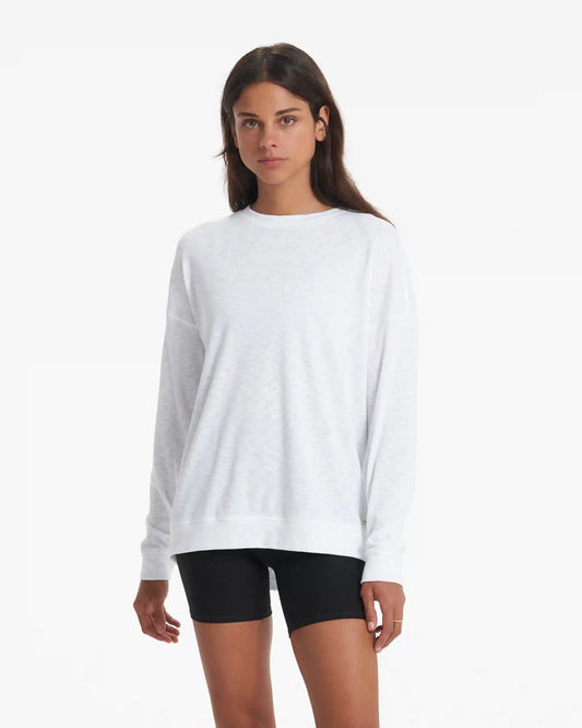 Long-Sleeve Sunrise Crew | White
