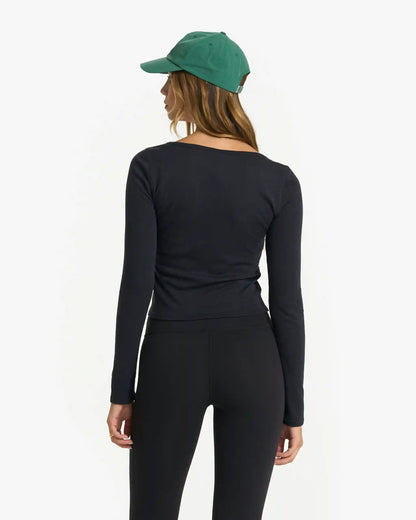 Long-Sleeve Sunrise Square Neck | Black