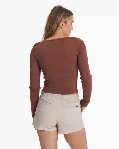 Long Sleeve Sunrise Square Neck | Hazelnut