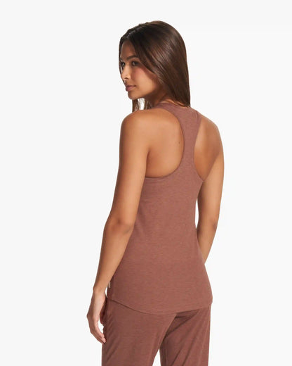 Lux Performance Tank | Hazelnut Heather