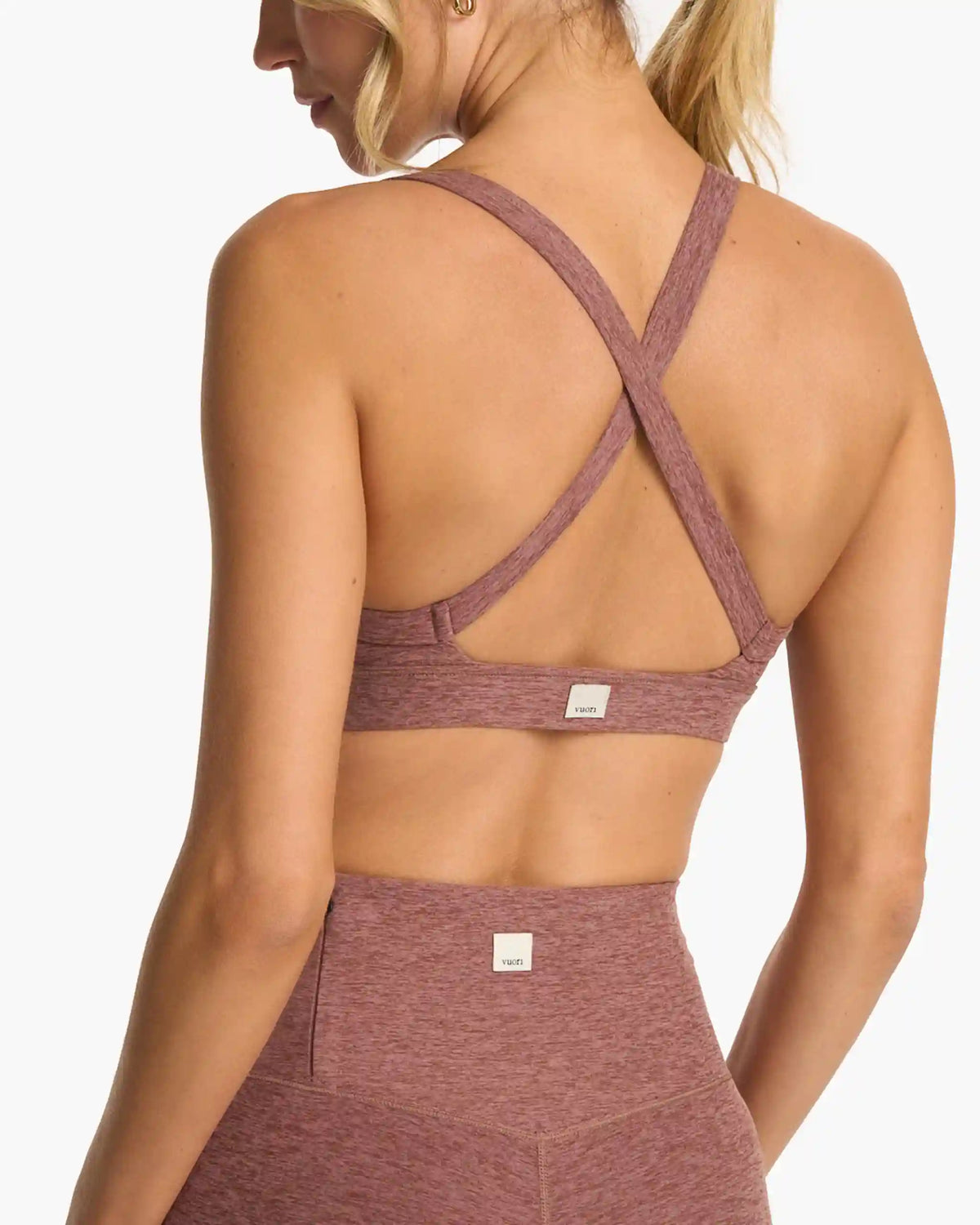 Elevation Ruched Bra | Hazelnut Heather