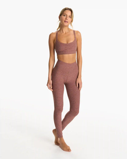 Elevation Ruched Bra | Hazelnut Heather